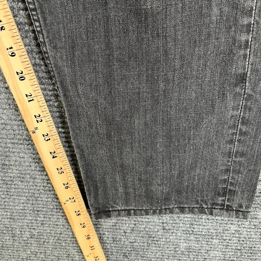 Levis 562 Loose Taper Jeans Mens 34x29 Grey Washed Denim Button Fly Casual